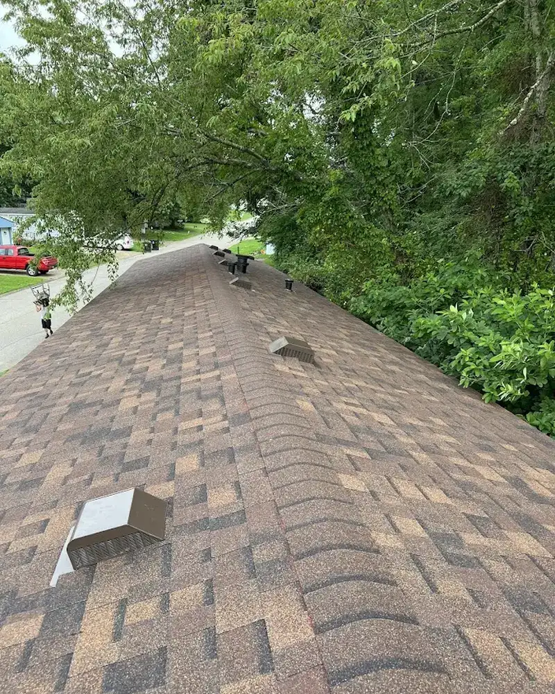 Close-up of Roof Replacement work by All American Home Improvement in Boonville